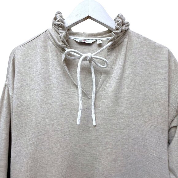 Vineyard Vines Hoodie Tee Small Oatmeal Beige Casual Womens Soft Top Preppy - Picture 3 of 8